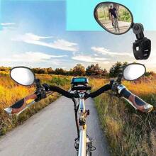 1pc/2PCS Bike Mirror 360 Degree Adjustable Rotatable Handlebar Mirror Wide Bycicle Accessories Cycling Rear View Mirror