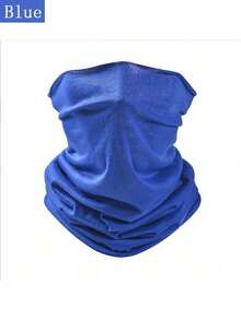 1件装轻便男女通用运动骑行冰丝颈套，透气吸湿运动头带颈部保暖面罩 - 彩色 - 查看 5