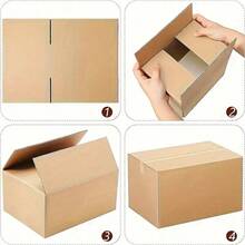 Brown Corrugated Cardboard Box (Pack Of 12) – 5 Sizes Available – Heavy-Duty Packaging For Shipping And Moving – Made In Spain - Caja 9L (30x20x15cm) 12 Piezas - 查看 3