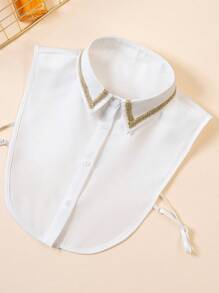 1 Pc Women's Fashion Versatile Vintage Round Collar Fake Shirt Collar