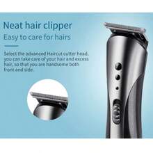 Kemei KM-1407 电动理发器，可充电电动鼻毛器多功能男士毛发修剪器专业电动剃须刀胡须剃刀，剃须刀剃须刀鼻毛修剪器三合一多功能头部可水洗毛发修剪器 - 黑色 - 查看 10