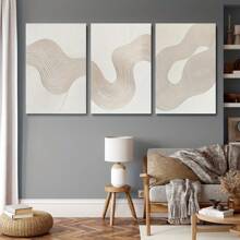 3pcs/Set Modern Wall Art Posters - Abstract Prints White Texture Asymmetric Art, Minimalism, Bohemian Art, Boho Wall Art, Bohemian Art Prints, Framed Or Unframed, Room Decor, Home Decor, College Dorm Apartment Decor, Gifts For Wall Decoration In Hotel, Home, Living Room, Bedroom, Bathroom And Office