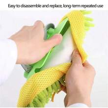 1 pieza trapeador de lavado de automóviles extensible - cepillo de microfibra de chenilla suave con mango ajustable extra largo para fácil alcance, esencial de cuidado de automóviles premium para un viaje impecable, vibrante cepillo de lavado multifuncional en verde para limpieza interior y exterior, suministros y herramientas de limpieza duraderos - Multicolor - Ver 7