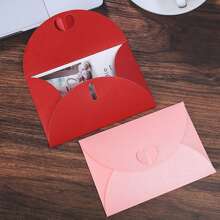 50 Stück Geschenkkarten-Umschläge mit Liebesknopf, verdickte Perlpapier-Umschläge für Karten, Fotos, Hochzeiten, Geburtstage, Geschenkzubehör für Valentinstag, Erntedankfest, Weihnachten, Geburtstagsfeiern, Schulmaterial, Schulanfang