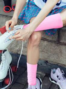 1/6 par de calcetines holgados de punto para mujer, con colores aleatorios, apropiados para el ocio. El diseño de moda Y2K es adecuado tanto para estudiantes masculinos como femeninos que participan en deportes o pasan tiempo en el campus. Son cómodos, transpirables y suaves con la piel.
