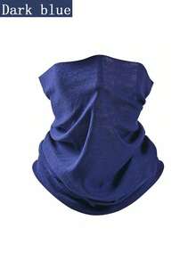 1件装轻便男女通用运动骑行冰丝颈套，透气吸湿运动头带颈部保暖面罩 - 彩色 - 查看 8