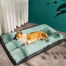 Comfortable Striped Square Pet Bed - Soft, Durable, Small To Large Dog Mats, A Four-Season Comfortable Cat And Dog Bed, Detachable Dog Bed, Dog Daycare, Puppy Breeding, Indoor/Outdoor Use,Travel Pet Bed