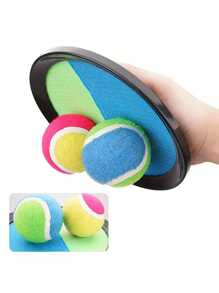 1 Set Kids Outdoor Sports Sticky Ball Toys, Toss & Catch Ball Set, Outdoor Sport Ball Paddle, Palm Ball, Yard Camping Holiday Party Game Toys, Parent-Child Outdoor Interactive Throwing Sticky Ball Game Toys