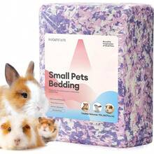 BUCATSTATE 70L Ropa De Cama para Hámster Y Pequeños Animales, 99% Libre De Polvo, Control De Olores, 3X Expansión, para Hámsteres, Cobayas, Conejos, Jerbos, Chinchillas (Blanco) - Blanco - Ver 14