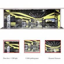 Meiduoxing 1:64 比例 3D 模型停车场组件,带 LED 灯,车库背景展示场景套装,汽车玩具车库收纳 - 彩色 - 查看 7