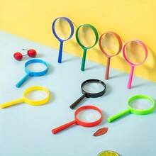 1/3/6 Color Magnifying Glasses, Handheld Plastic Magnifying Glasses, Non Electric Magnifying Glasses, Very Suitable For Science Classrooms And Outdoor Observation, With Transparent Lenses, Battery Free Design, Reading Magnifying Glasses - Multicolor - View 3