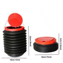 1 Car Mounted 4L Foldable Garbage Bin With Lid, Which Can Be Used As A Telescopic Garbage Bin, Umbrella Storage Bin, Emergency Folding Water Bin. It Is An Essential Creative Storage Item For Cars And Can Be Used With Garbage BagsFor Women Storage Organizer Travel Holiday Essential Fall Decor Autumn Halloween