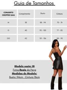 Elegant Women's Set In Leather Skirt And Cropped Top With Elastic Back Straps - màu đen - Xem 6