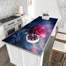 1 pieza Estera para secar platos con estampado floral para máquina de café - Almohadilla de goteo con estampado de diatomita, Alfombra para encimera de cocina, Alfombra para utensilios de cocina - Estera para secar platos, Diatomita suave apta para encimera de cocina, Adecuada para máquinas de café, máquinas de espresso, etc.