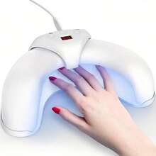 3-Mode Adjustable Portable LED Nail Lamp, Suitable For Gel Polish Curing, Nail Dryer, Fast Curing, Odorless, Home Manicure Pedicure Set, Women Gift, Compact U-Shaped LED Nail Dryer With Digital Display, USB Powered, Quick Curing, Anti-Black Hand Design, Ergonomic Beauty Tool, Lightweight And Portable - White - View 3