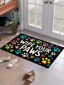 1 件多功能可机洗宠物垫，易于清洁吸水防滑宠物食品餐垫，入口垫 - 彩色 - 查看 3