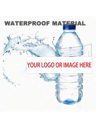 Of Customizable Mineral Water Bottle Stickers,16.9 Oz 500 Ml Bottle Labels, Waterproof, Personalized Labels, Personalized Water Bottle Labels - Celebration, Wedding, Birthday, Party & Event Decor With Glittery Finish, Self-Adhesive, Reusable, White With Checkered Pattern, Event Decorations | Glittery Labels | Selfadhesive Labels, Water Bottle Decor,Suitable For Wedding, Birthday, Business, Party Promotion Single Size: 8.26inch*2inch