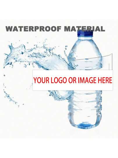 Etichette adesive personalizzabili per bottiglie d'acqua minerale, 500 ml, impermeabili, etichette personalizzate, adatte per decorazioni di celebrazioni, matrimoni, compleanni, feste ed eventi con finitura glitterata, riutilizzabili, bianche con motivo a scacchi, decorazioni per eventi | Etichette glitterate | Etichette adesive, decorazioni per bottiglie d'acqua, adatte per matrimoni, compleanni, affari, di feste, dimensione singola: 21 cm x 5 cm, pronte per un brunch