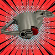 Lighter Case. Carabiner Keychain BIC Lighter Holder With Bottle Opener. 3 Colors & 2 Sizes To Choose From. BIC Sleeves For J5 And J6 Sizes. - Silver - View 8