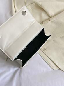 Geometric Embossed Fashion Chain Shoulder Bag