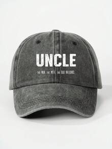 1 件印花 UNCLE 水洗棒球帽，可调节户外防晒休闲帽，适合旅行、海滩、度假、Y2K 风格，适合年轻人