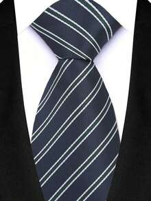 GOADAFOO Luksusowy 8CM męski krawat w kropki w kwiaty krawat dla mężczyzny pana młodego żakardowy tkany krawat na wesele biznesowe przyjęcie - Paski 4 - Zobacz 22