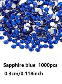 1000pcs-3mm Non-Thermal Repair Nail Art Silvery Base General Color Stick-On Diamonds, Flat Bottom Precious Stone Small Round Precious Stone DIY Nail Art Precious Stone, Mobile Phone Case Cup, Hair Accessories, Clothes, Shoes, Bags, Violent Bear Doll Accessories Precious Stone. Party Gift Decoration Art Ornaments