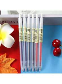 18 Pieces Of 0.5mm Retractable Gel Pen Set In Black/Blue/Red Ink Ballpoint Pens, One-Click Press, Single-Handed Operation, Instant Tip Emergence, Ready To Use At Any Time, Suitable For Office/Commuting/Meeting, Write With One Press, Imported Ink, Smooth Writing Like Silk