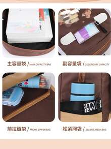 Mochila Capibaras escolar infantil diseño cartoon ligera resistente anti manchas cómoda para niños y niñas primaria secundaria moda regreso a clases - A - Ver 5