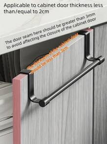 منشفة قابل للتمدد من الفولاذ المقاوم للصدأ 23 سم (9.06 بوصة) / 36 (14.17 بوصة)، حامل منشفة للباب في الحمام والمطبخ، منشفة من الفولاذ المقاوم للصدأ المصقول بطول 14 بوصة مع خطافات، حامل منشفة موفر للمساحة