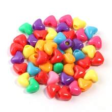 50个/包镀膜长管珠、雪花珠、苹果珠等各种款式珠子。可爱手链、手机链DIY工艺装饰塑料珠