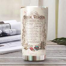 Book Lover Tumbler - Stainless Steel Insulated Drinking Cup - 20 Oz - For Hot And Cold Drinks - Gift For Book Readers, Nerd, Bookworms - 預設 - 查看 4