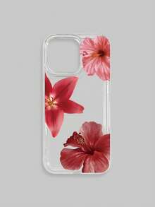 迷人红花设计 - 时尚透明手机壳 - Seekers，逼真百合印花透明手机壳，兼容 ，兼容 和 Galaxy，手机壳，17 Pro Max 手机壳，兼容 和 Galaxy 的保护壳，兼容 13 手机壳，兼容 15 手机壳 - 彩色 - 查看 10