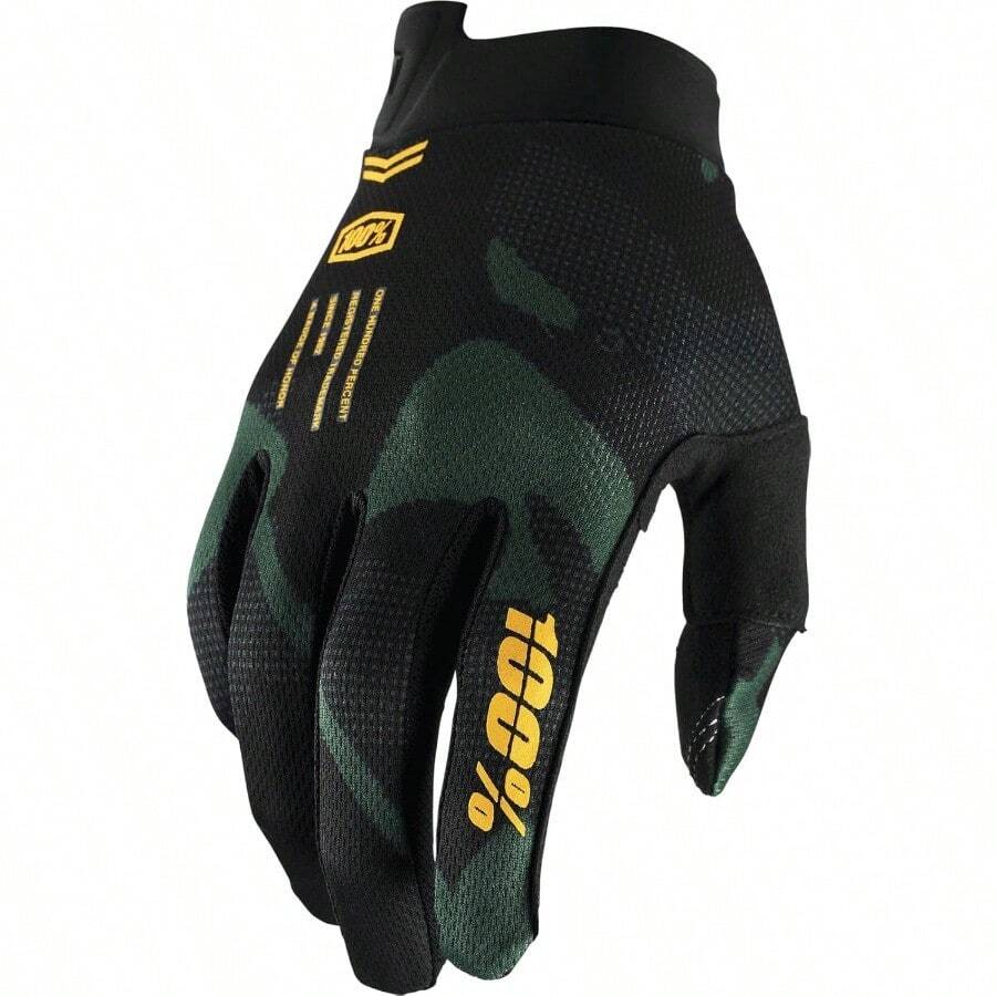 ITRACK Ultralight Motocross Gloves Lightweight MX Dirt Bike And Powersport Racing Protective Ar - 哨兵黑 - 查看 1