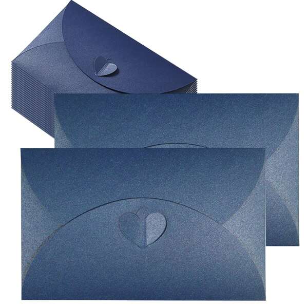 50 stuks cadeaukaart enveloppen met liefdesknop, verdikte parelpapieren enveloppen voor kaarten, foto's, bruiloften, verjaardagen, feestcadeaus voor Valentijnsdag, Thanksgiving, Kerstmis, verjaardagsfeestjes, schoolbenodigdheden en de start van het schooljaar.