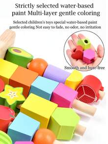 Children's Educational Enlightenment Early Education Geometric Shape Matching Toys Fruit Shape Cognition Baby Hand-Eye Coordination Training Toys - Multicolor - View 12