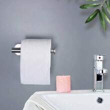 Suporte para Papel Higiênico Inox com Fixação Adesiva – Design Moderno