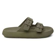 Men's Cloud Flip Flops Slide Sandal Two Straps Comfortable Birken Buckle - 軍綠色 - 查看 1