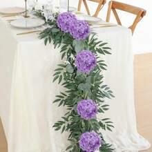 1/5/10/20pcs Hydrangea Artificial Flower Heads With Stems,Fake Hydrangea Flowers, Table Arrangement Decoration Silk Flower, Purple Fake Flower For Home Office Party Wedding, Fake Plants, Spring Decor, Room, Desk, Garden Decor, Room Decoration Stuff, Valentine Day, Gift