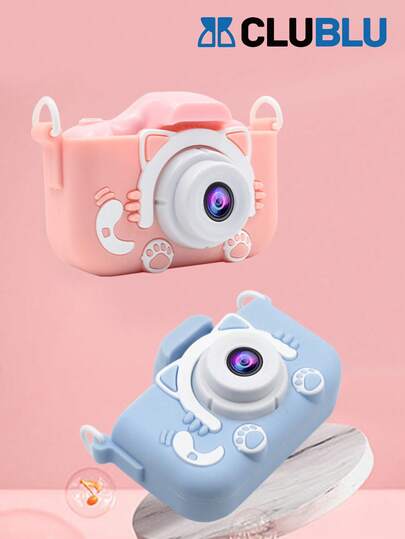 1 كاميرا DSLR رقمية، كاميرا صغيرة بكاميرا أمامية وخلفية بدقة 1080 بكسل، شاشة ملونة 2.4 بوصة، هدية عيد الميلاد والكريسماس للأطفال من سن 3 إلى 12 سنة