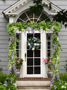 Wisteria Artificial Flowers Garland, 4pcs Total 28.8ft Artificial Wisteria Vine Silk Hanging Flowers, Suitable For Wedding Hanging Flowers Ceiling, Home Decoration, Bedroom Decoration, Ideal Gift For Back To School Season Party