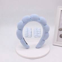 1/3 Pcs Spa Headband For Washing Face Wristband Set, Skincare Makeup Headbands For Women, Bubble Make Up Headbands Teen Girl Gifts