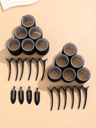 28pcs/Set Large Size Hair Rollers With Clips, Self-Gripping Curler Suitable For Long/Medium/Short Hair And Bangs, DIY Hair Curling Tool (Includes 12pcs Large Roller Tubes +16pcs Clips), Back To School, Travel Holiday Essentials, Hair Curlers, Curly Hair Brush, Rollers, Curly Hair Products, Curler, Rollers For Hair Curl, Curly Hair Tools, Hair Curler