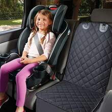 1 件旅行配件，防尘、防爪黑色宠物汽车座椅套，带通风功能，适用于婴儿、儿童、狗、猫和小动物，适用于前排座椅和副驾驶座椅，汽车座椅保护套，通用型，可洗座椅套 - 坐 - 查看 2