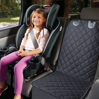 1PCTravel Accessories , Dirt-Resistant, Claw-Resistant Black Pet Car Seat Cover With Ventilation ForInfants, Children, And Dog, Cat, And Small Animals, For Front Seat And Co-Driver's Seat , Car Seat Protector, Universal Fit, Washable Seat Cover