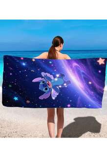 Disney Toalla de playa grande de secado rápido con diseño de cielo estrellado de punto - altamente absorbente, suave, ideal para piscina, natación, baño, viaje y camping