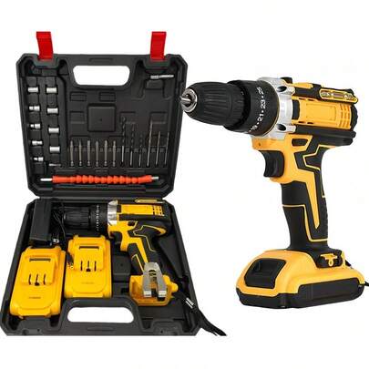 Parafusadeira Furadeira 48V 2 Baterias Com Maleta e Acessórios Completo