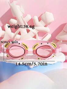 1 件儿童可爱螃蟹设计防雾防水游泳镜，眼镜