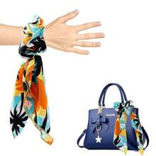 Scrunchie Hair Accessories - Chiffon Hair Scarf Bandana, Scrunchies, Ribbons, Ponytail Holders, And Bow Scrunchies For Women (6PCS) - 樹 - 查看 3