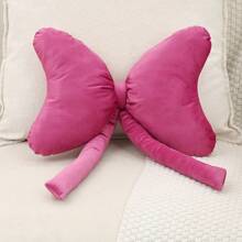 1 pieza Almohada decorativa con lazo suave, almohada de peluche con acento de lazo adorable, cojín decorativo para el hogar para cama y sofá, adecuado para todas las estaciones, boda, habitación de niñas, regalo de cumpleaños, funda de almohada de lazo de terciopelo - Almohada decorativa suave y esponjosa para dormitorio, Funda de cojín con lazo rosa y fucsia, Decoración de dormitorio bohemia y soñadora